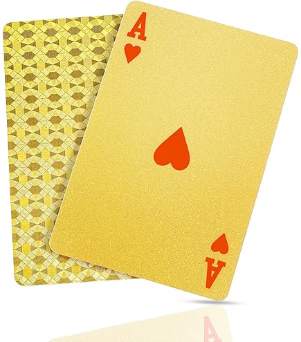 Amazon.com: jcoral 2 Pack Diamond Playing Cards Gold Silver Poker